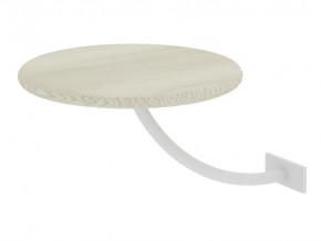 Полка прикроватная круглая Милсон белая в Ишиме - ishim.mebel-tymen.ru | фото