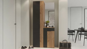 Прихожая «Асти» № 2 Дуб крафт золотой/Антрацит в Ишиме - ishim.mebel-tymen.ru | фото