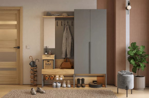 Прихожая Баско К1 графит/дуб крафт золотой в Ишиме - ishim.mebel-tymen.ru | фото