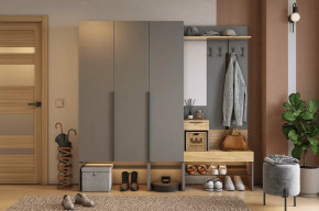 Прихожая Баско К11 графит/дуб крафт золотой в Ишиме - ishim.mebel-tymen.ru | фото