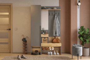 Прихожая Баско К3 графит/дуб крафт золотой в Ишиме - ishim.mebel-tymen.ru | фото