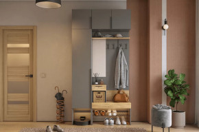 Прихожая Баско К4 графит/дуб крафт золотой в Ишиме - ishim.mebel-tymen.ru | фото