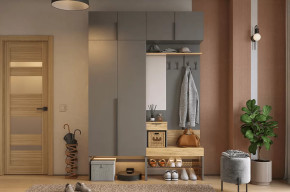 Прихожая Баско К5 графит/дуб крафт золотой в Ишиме - ishim.mebel-tymen.ru | фото