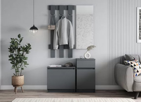 Прихожая МОРИ (МПВ600+МПЗ400+МПТ400+МПТ600), ЛДСП Графит в Ишиме - ishim.mebel-tymen.ru | фото