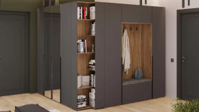 Прихожая «Порто» № 5 Яблоня Беллуно, Графит софт в Ишиме - ishim.mebel-tymen.ru | фото