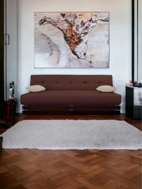 Прямой диван манго 1 Нео Шоколад/Подушки Нео Латте в Ишиме - ishim.mebel-tymen.ru | фото