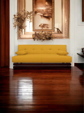 Прямой диван манго 1 Савана Елоу/Планки орех в Ишиме - ishim.mebel-tymen.ru | фото