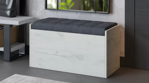 Пуф «Форест» Исп. 2 Дуб крафт белый, Велюр Серый в Ишиме - ishim.mebel-tymen.ru | фото