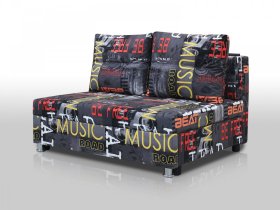 Диван Реал 120 без подлокотников мюзик графит в Ишиме - ishim.mebel-tymen.ru | фото