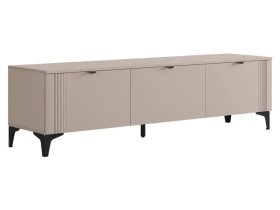 Тумба 2 Рич кашемир/фрапучино матовый/черный в Ишиме - ishim.mebel-tymen.ru | фото