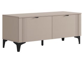 Тумба Рич кашемир/фрапучино матовый/черный в Ишиме - ishim.mebel-tymen.ru | фото