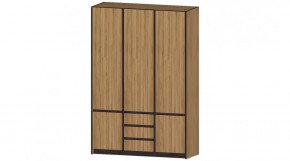 Серия Бостон Шкаф 3-х створчатый дуб вотан в Ишиме - ishim.mebel-tymen.ru | фото