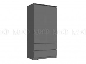 Шкаф 2-х створчатый Челси Графит в Ишиме - ishim.mebel-tymen.ru | фото