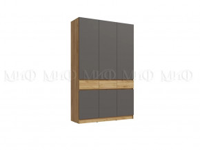 Шкаф 3-х створчатый Роджинамиф, дуб крафт/графит в Ишиме - ishim.mebel-tymen.ru | фото