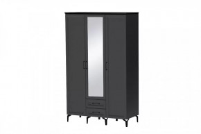 Шкаф 3-х створчатый с зеркалом Шарм ШК-3 Антрацит в Ишиме - ishim.mebel-tymen.ru | фото