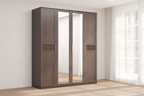 Шкаф 4-х створчатый с зеркалом Кэт-4 Венге Диал в Ишиме - ishim.mebel-tymen.ru | фото