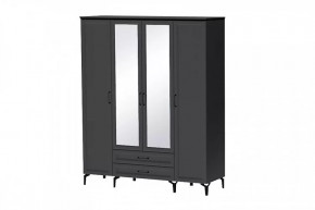 Шкаф 4-х створчатый с зеркалом Шарм ШК-4 Антрацит в Ишиме - ishim.mebel-tymen.ru | фото