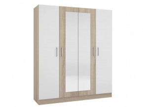 Шкаф четырехстворчатый Леси Сонома-Белый в Ишиме - ishim.mebel-tymen.ru | фото