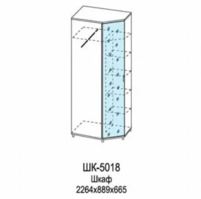 Шкаф для одежды и белья ШК-5018 Грейс в Ишиме - ishim.mebel-tymen.ru | фото