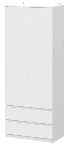 Шкаф двухстворчатый с ящиками Денвер SAFE Белый в Ишиме - ishim.mebel-tymen.ru | фото