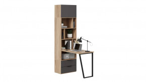 Шкаф комбинированный (366) со столом «Порто» Исп.2 Яблоня Беллуно, Графит софт в Ишиме - ishim.mebel-tymen.ru | фото
