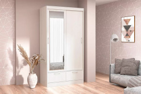 Шкаф-купе 008, двухдверный, с ящиками, бодега белая Диал в Ишиме - ishim.mebel-tymen.ru | фото