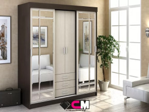 Шкаф-купе Лидер 1К Венге/Дуб белфорт в Ишиме - ishim.mebel-tymen.ru | фото