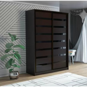 Шкаф-купе ПШ-2.9 1500 Вставка МДФ/стекло Венге в Ишиме - ishim.mebel-tymen.ru | фото