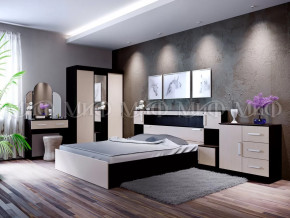 Спальный гарнитур Басямиф, дуб беленый/венге в Ишиме - ishim.mebel-tymen.ru | фото