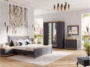 Спальный гарнитур Лиана-1 Дуб Крафт Золотой/Графит в Ишиме - ishim.mebel-tymen.ru | фото