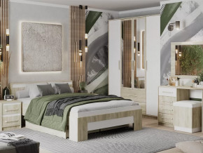 Спальный гарнитур Эдем-1 Дуб сонома/Белый жемчуг в Ишиме - ishim.mebel-tymen.ru | фото