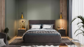 Спальня «Джоли» Дуб Крафт золотой, Графит матовый в Ишиме - ishim.mebel-tymen.ru | фото