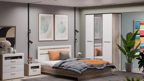 Спальня «Фьюжн» Дуб Делано, Белый глянец в Ишиме - ishim.mebel-tymen.ru | фото