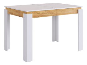 Стол обеденный раздвижной Гермес 2 белое дерево/дуб крафт золотой в Ишиме - ishim.mebel-tymen.ru | фото