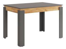 Стол обеденный раздвижной Гермес 2 графит/дуб крафт золотой в Ишиме - ishim.mebel-tymen.ru | фото