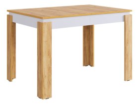 Стол обеденный раздвижной Гермес 2 дуб крафт золотой/белое дерево в Ишиме - ishim.mebel-tymen.ru | фото