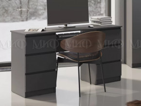 Стол 6 ящиков Челси Графит в Ишиме - ishim.mebel-tymen.ru | фото