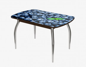 Стол Бостон-2 ф/п Черника, 1100*700 мм, венге/хром триумф в Ишиме - ishim.mebel-tymen.ru | фото