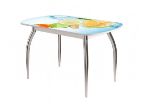 Стол Бостон-2 ф/п Фреш, 1100*700 мм, белый/хром триумф в Ишиме - ishim.mebel-tymen.ru | фото