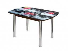 Стол Бостон-2 ф/п Лёд, 900*600 мм, венге/хром брифинг в Ишиме - ishim.mebel-tymen.ru | фото