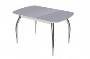 Стол "Бостон", антрацит глянец/белый/хром триумф в Ишиме - ishim.mebel-tymen.ru | фото