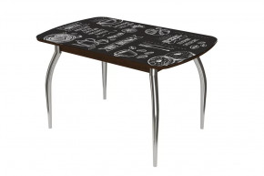 Стол Бостон ф/п Американо, 900*600 мм, венге/хром триумф в Ишиме - ishim.mebel-tymen.ru | фото