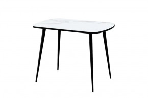 Стол Бостон Лайт, фотопечать Мрамор итальянский/опоры черные в Ишиме - ishim.mebel-tymen.ru | фото