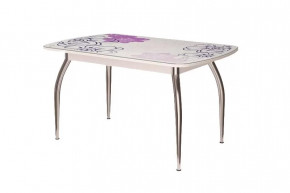 Стол "Бостон", виолет/белый/хром триумф в Ишиме - ishim.mebel-tymen.ru | фото