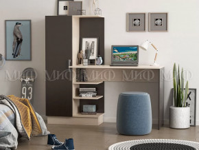 Стол компьютерный №1 Дуб беленый-венге в Ишиме - ishim.mebel-tymen.ru | фото