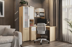 Стол компьютерный Лайт К1 дуб сонома/белый в Ишиме - ishim.mebel-tymen.ru | фото