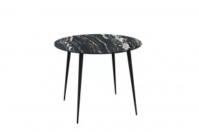 Стол обеденный Прайм Лайт круглый, Луанда/черный в Ишиме - ishim.mebel-tymen.ru | фото