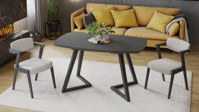 Стол обеденный «TESCA 2» Графит, Стекло графит матовое в Ишиме - ishim.mebel-tymen.ru | фото