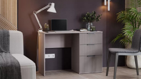 Стол письменный «Графит» Глиняно серый, Холст латте в Ишиме - ishim.mebel-tymen.ru | фото