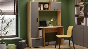 Стол письменный тип 15 Дуб Крафт золотой, Графит Серый в Ишиме - ishim.mebel-tymen.ru | фото